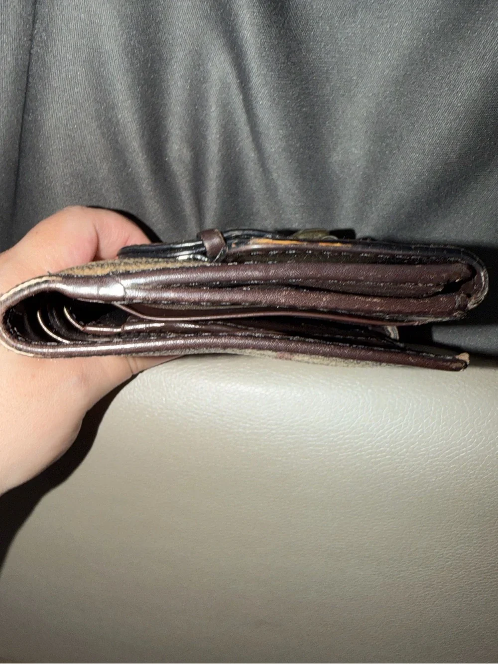 Burberry Plaid Leather Wallet